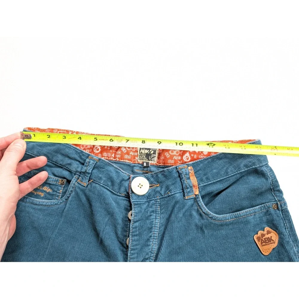 ABK Urban Yoda Velvet Pants‎ Mens Large Blue Corduroy Outdoors Petrol Marine